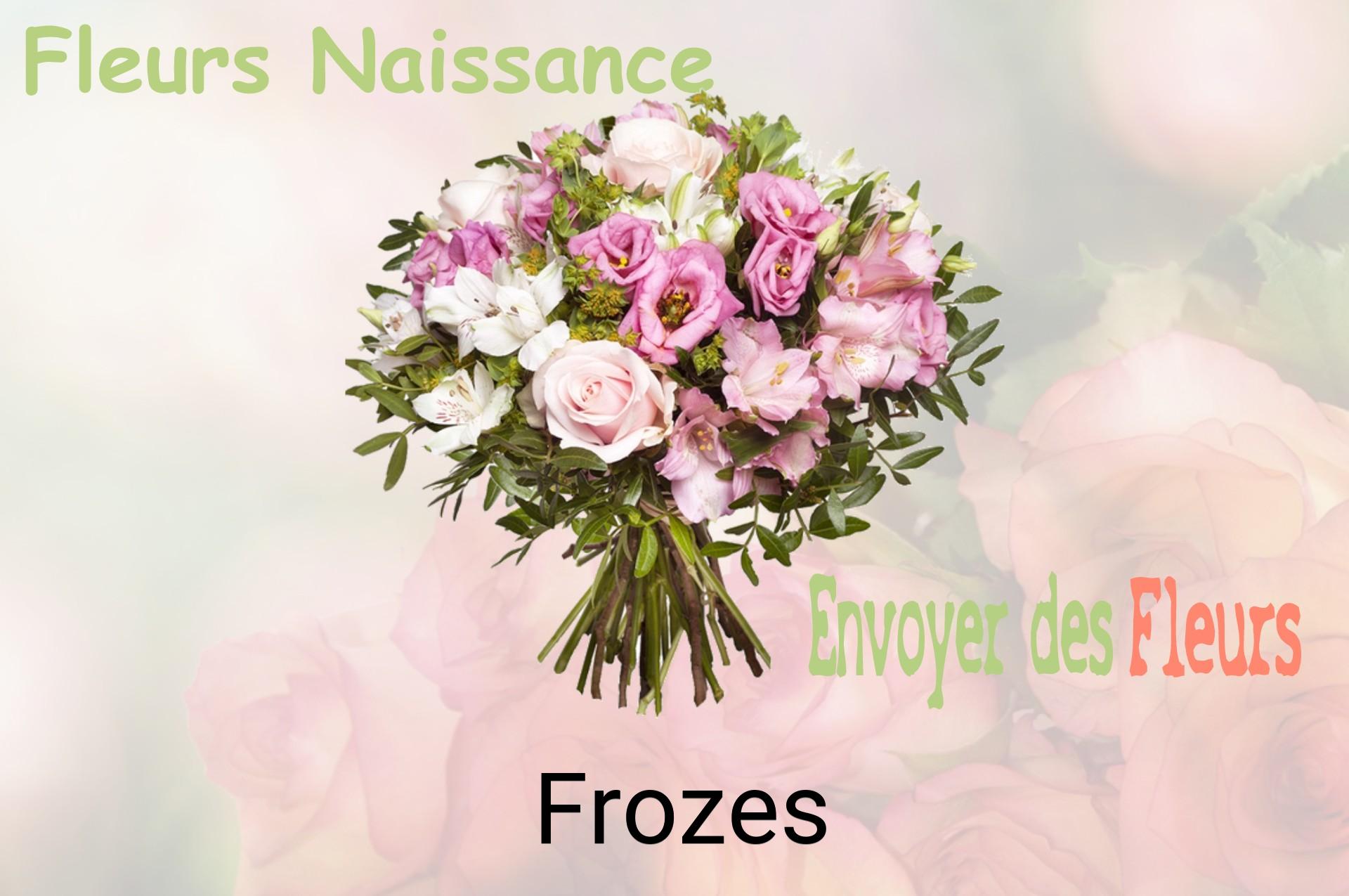 Bouquet de fleurs de naissance livré à Frozes